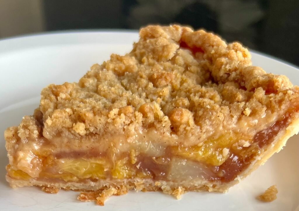 6-Inch Peach Bourbon Crumble Pie Slice