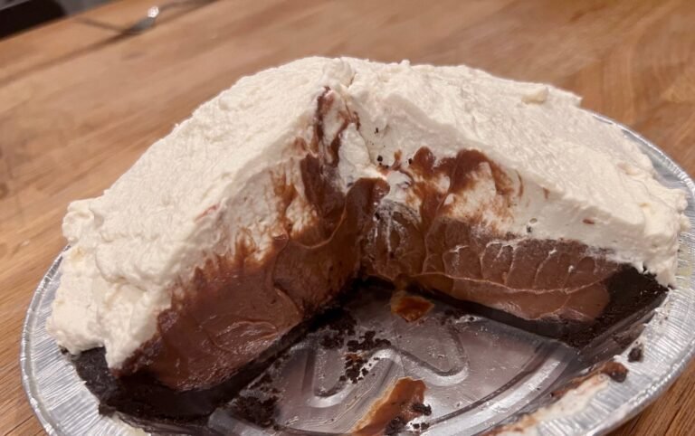 Kahlue Mocha Pudding Pie in oreo crust
